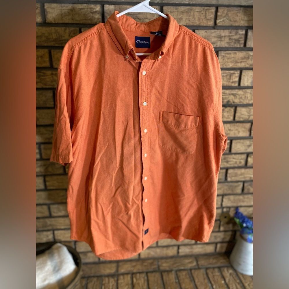 ‎Catalina orange button down